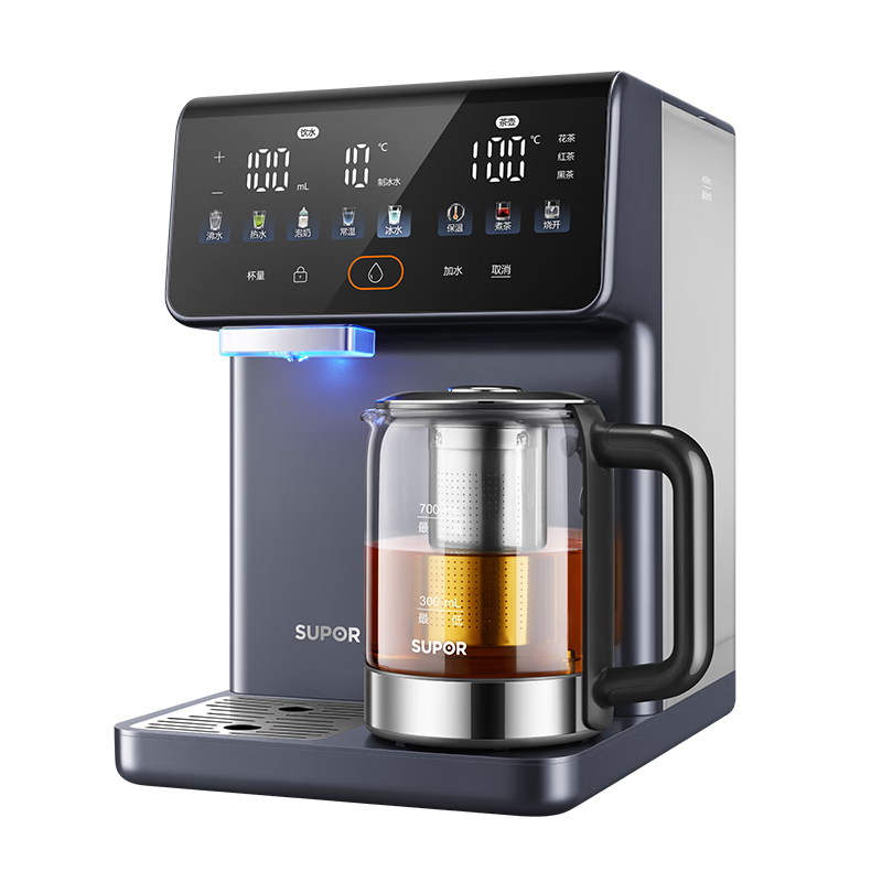 苏泊尔即热式全能大师饮水机4L 台式制冷即热煮茶养生多功能家用直饮机泡奶保温杯富锶矿化SW-JR40T15PRO