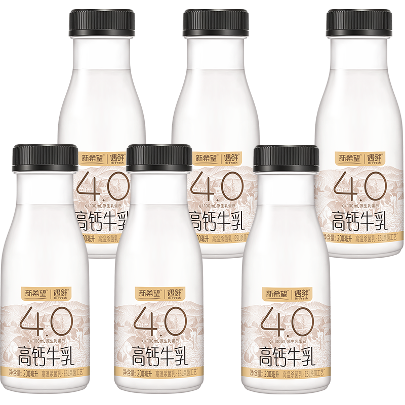 ��ϣ�� ����4.0���׸߸�ţ�� ƿװ ���´�ţ�� 200ml 6ƿ 22.9Ԫ