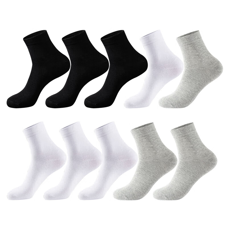 剑蔓纯棉袜子女中筒 10A级抗菌防臭抗菌袜堆堆袜可堆可直四季正品 拍1发10混色【包含赠送共发 10双 均码