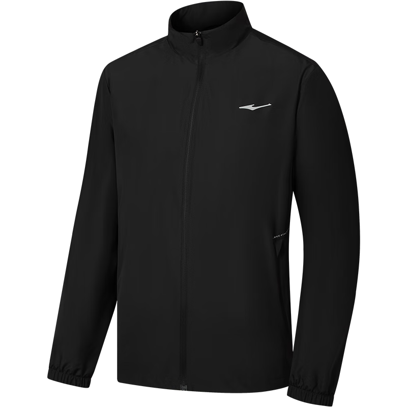 鸿星尔克防泼水夹克外套男秋季开衫束口防风骑行服跑步衫上衣