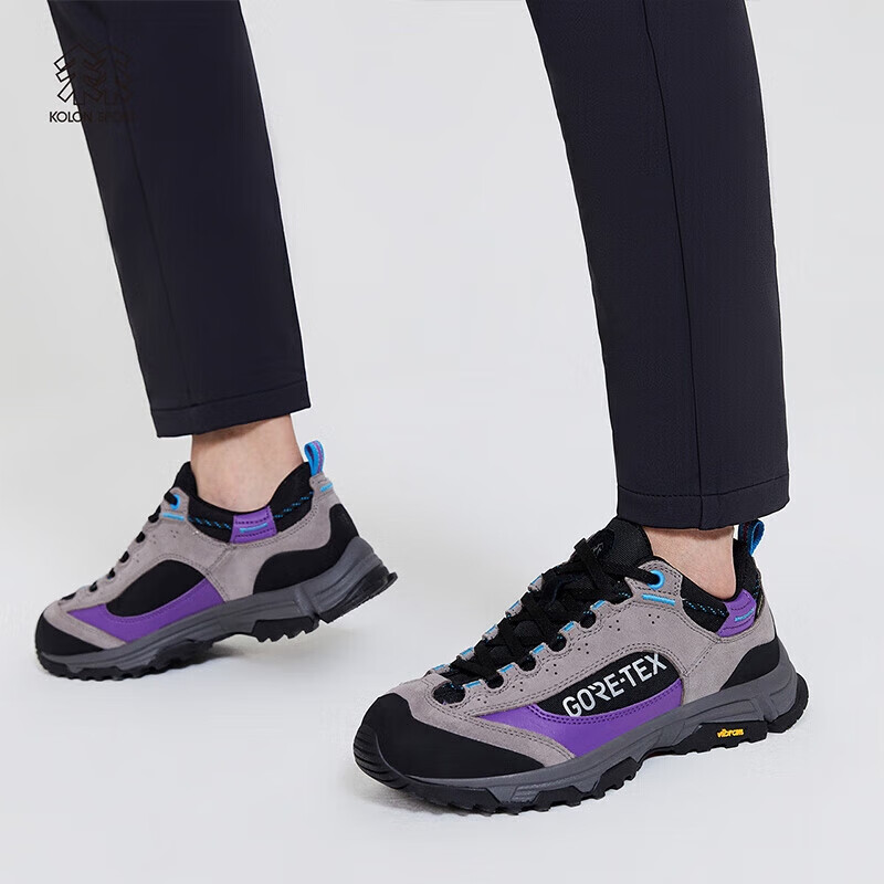 KOLONSPORT可隆徒步鞋男女同款登山鞋防水运动飞盘鞋戈尔防滑露营 灰色GY 235