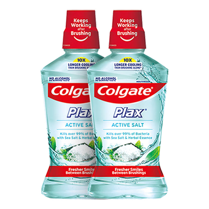高露洁（Colgate）【孙颖莎同款】清新盐爽漱口水1000ml含氟深层清洁减菌去口臭自营