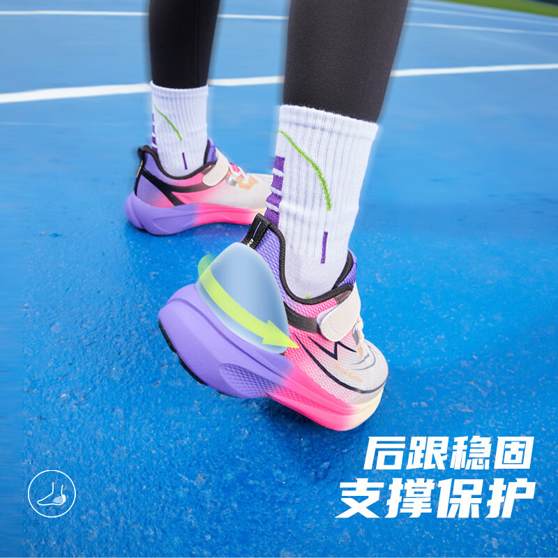 江博士秋季男童潮流学步鞋 渐变酷炫儿童鞋 透气健康儿童运动鞋 黑/蓝/橙 29 脚长约17.5-18.1