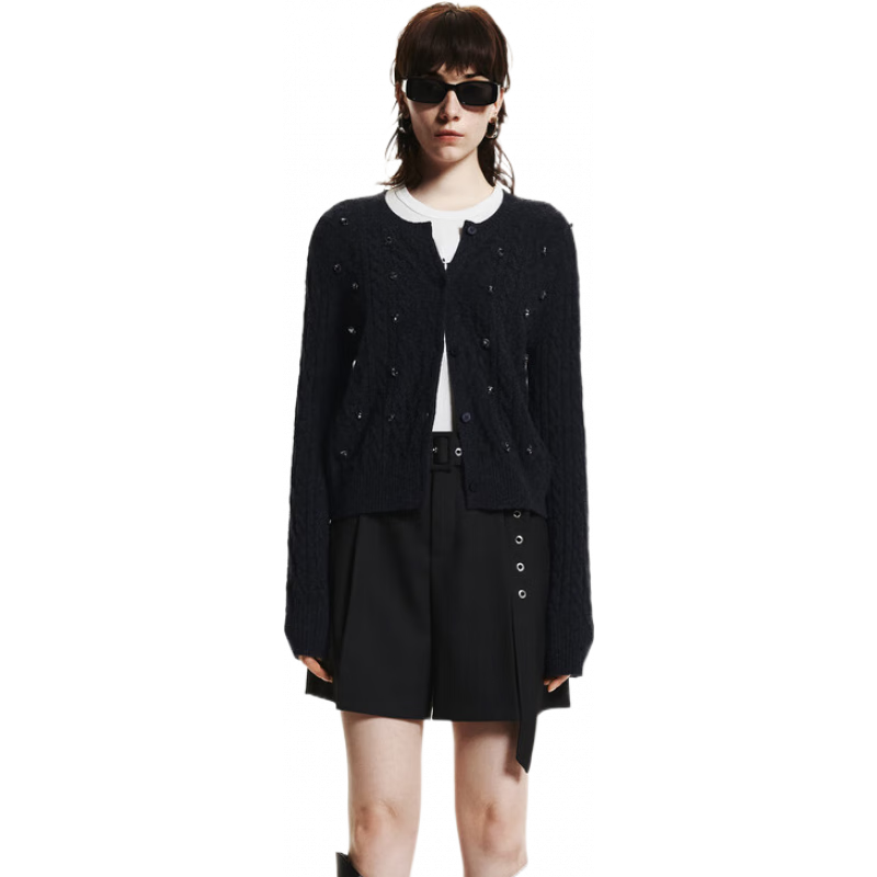 MO&Co.��֯����������ë��ţ���ֹ����θ����黨�����̿�Ħ���� ���ɫ S 160