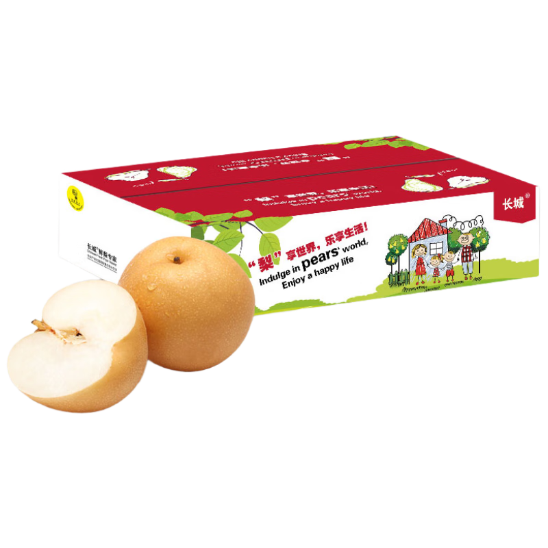 京鲜生 长城羊脂秋月梨 正宗大果 净重5斤 6-8粒 生鲜水果礼盒