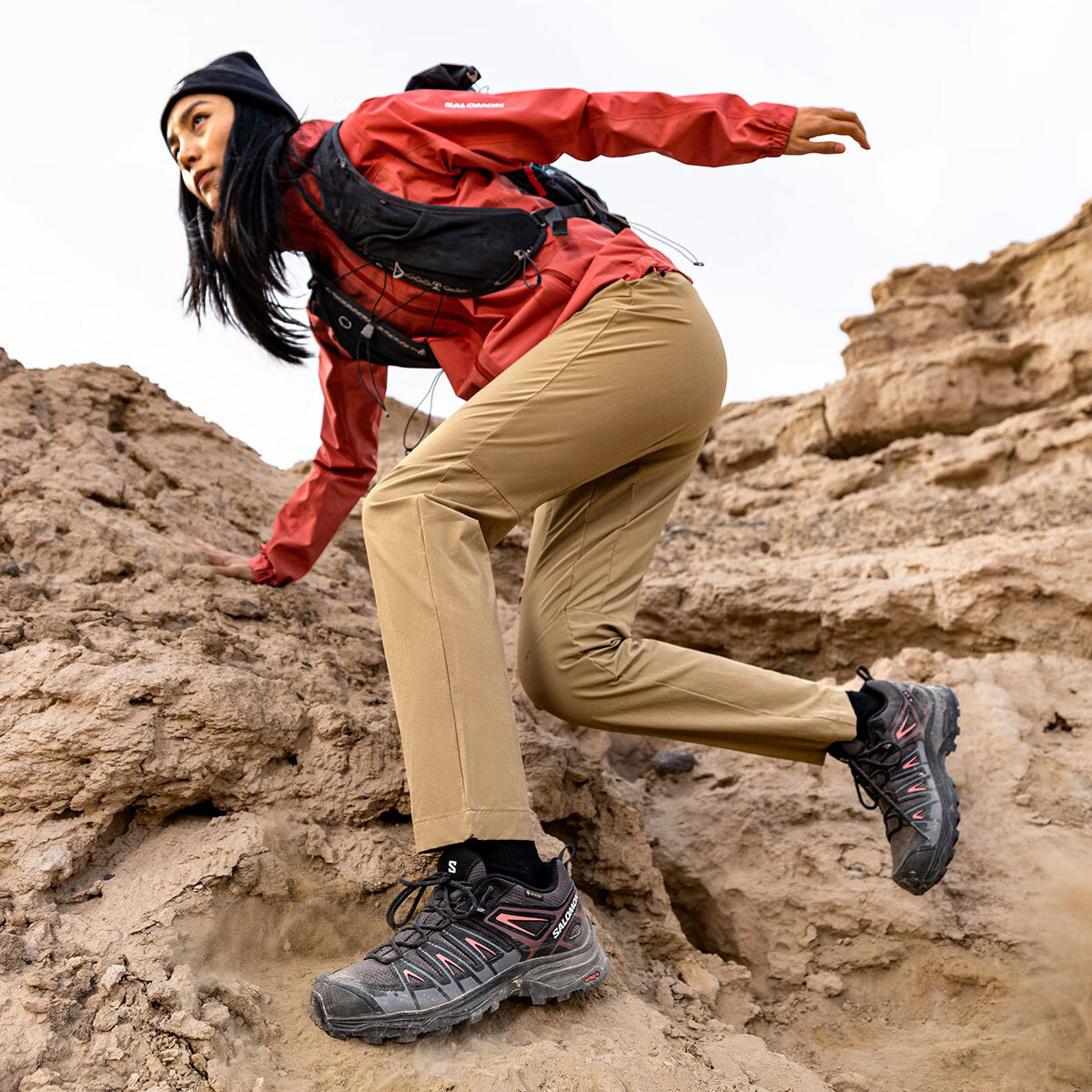 萨洛蒙（Salomon）户外运动舒适登山女款防水徒步PIONEER GTX W 磁铁灰 36