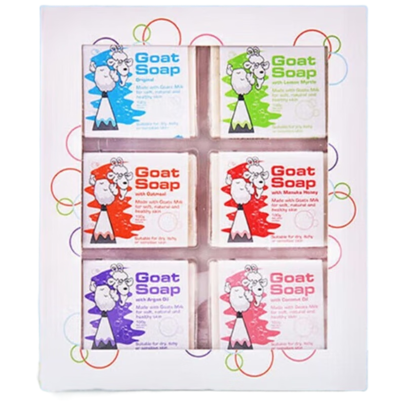 Goat Soap山羊奶皂禮盒裝6塊/盒羊奶香皂兒童洗臉皂兒童香皂嬰兒香皂澳洲