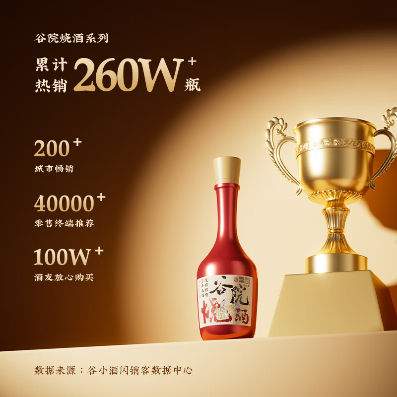 谷小酒川派浓香白酒固态纯粮发酵 五年基酒 谷院红瓶42度52度 42度 500mL 1瓶 【五年基酒】