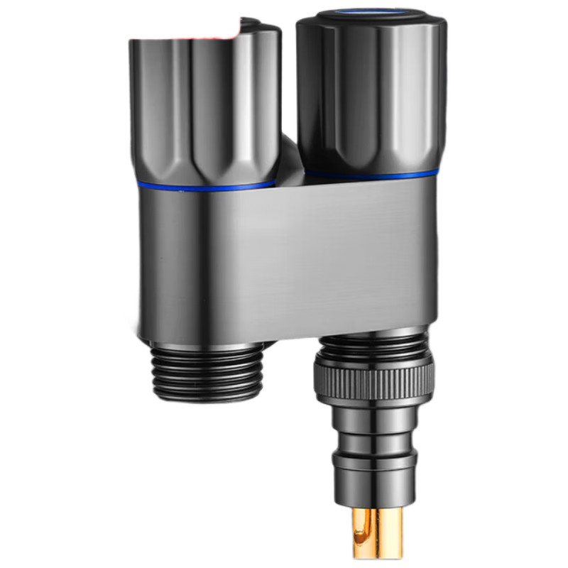 新飞洗衣机水龙头 全铜主体 一进二出 马桶进水角阀双出水专用 止水阀