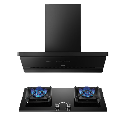 老板【超薄平嵌L1】抽吸排油煙機(jī)頂側(cè)一體家用27大吸力猛火灶煙灶套裝L1+55B7A天然氣灶具