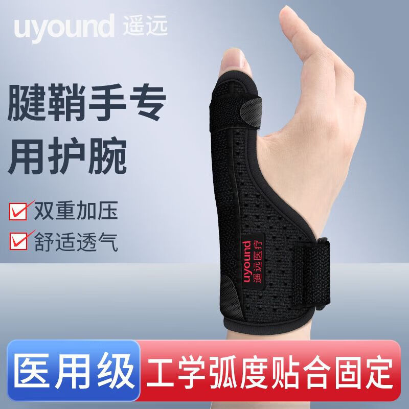 通用医用腱鞘痛专用护腕手套大拇指手腕护指固定器妈妈手鼠标手保护套 医用标准款(左右手通用)