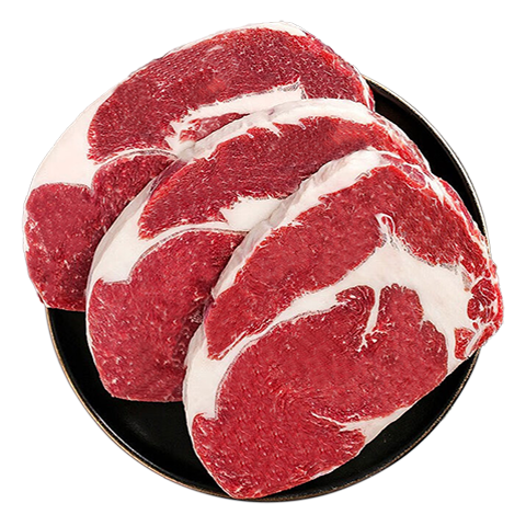牛鲜尊 国产黄牛谷饲原切眼肉牛排薄切 净重800g 生鲜牛肉 源头直发