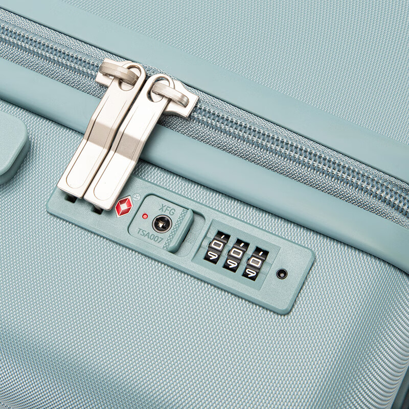 Walker Shop品牌拉链行李箱男女新款可登机商务出差密码轻便拉杆旅行箱子 黑色 20英寸 【可登机】