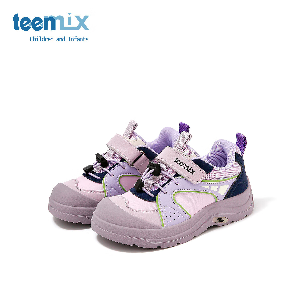 天美意天美意2025秋冬季新款童鞋子中大童跑步运动鞋子男女老爹鞋包头鞋 星黛紫 37