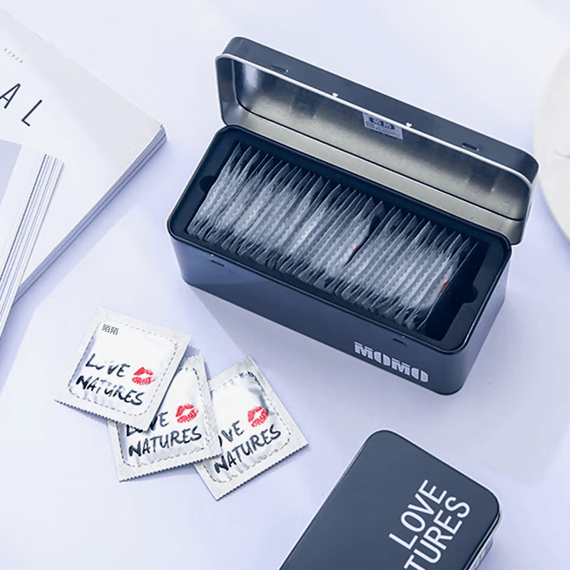 陌陌 大黑盒003超薄避孕套玻尿酸安全套超润滑套套计生用品   【经典铁盒款35只】003裸感超薄