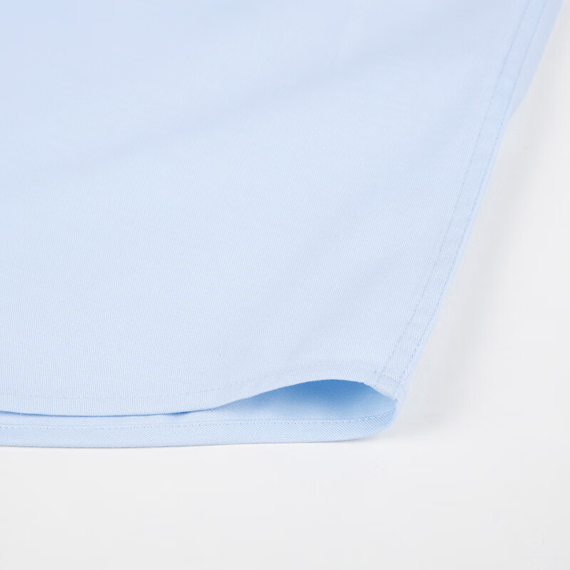 才子（TRIES）男士长袖衬衫纯色凉爽丝滑莫代尔桑蚕柔软面料商务衬衣白衬杉上装 蓝色 3XL 42(180/100A)