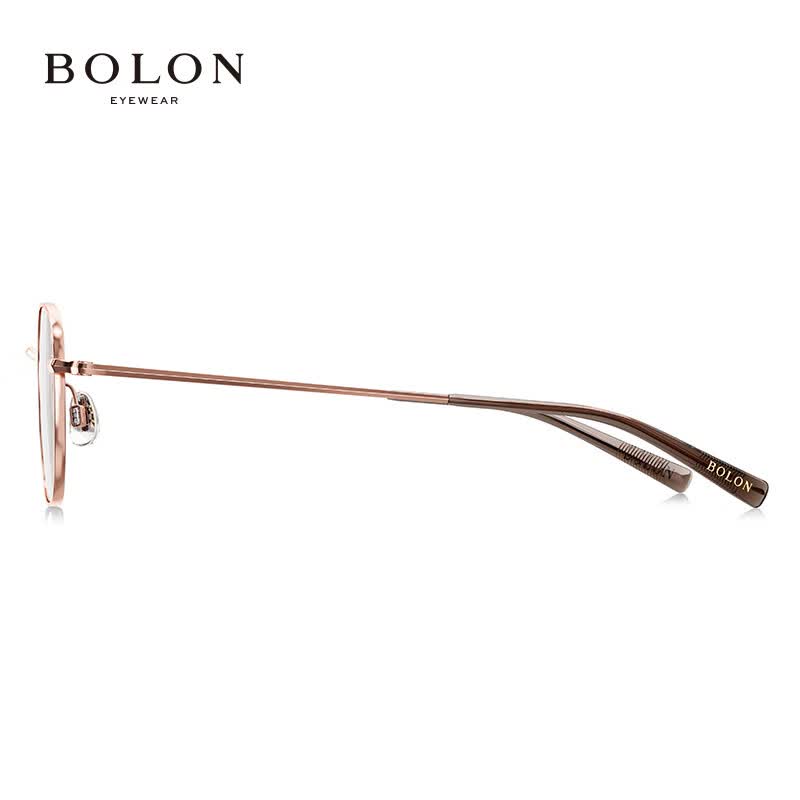 暴龙(BOLON)近视眼镜框 厂家直发 复古文艺金属镜架 暴龙眼镜 BA7006 B30-玫瑰金镜框 此项仅单框-镜框支持试戴