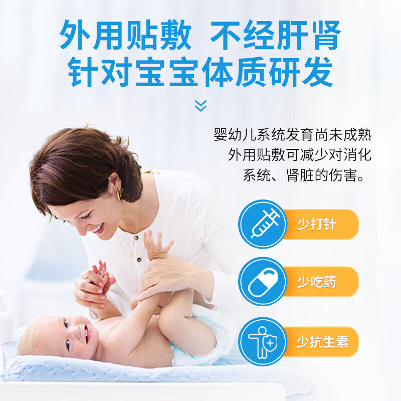 护莘童远红外小儿止咳平喘贴儿童止咳贴小儿止咳贴支气管咽痒小儿咳嗽贴 远红外止咳平喘贴4贴装10盒【多穴位贴敷效果更佳】