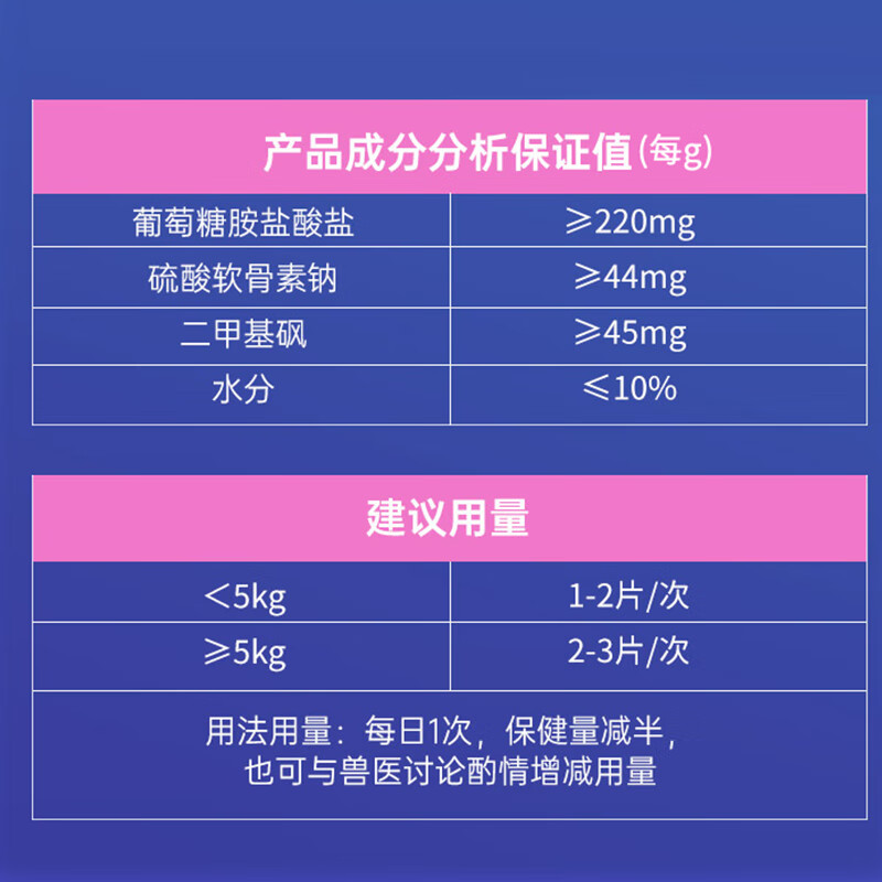 MAG猫用关节生医护版120g 猫咪鲨鱼软骨素片宠物成幼猫咪氨糖软骨素 猫用医护版 120g*1瓶