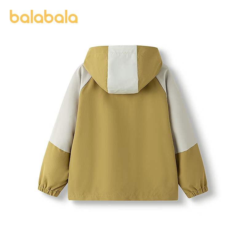 巴拉巴拉【风壳衣】balaone男外套儿童上衣2025新款秋工装防泼水 咖色调00355 170