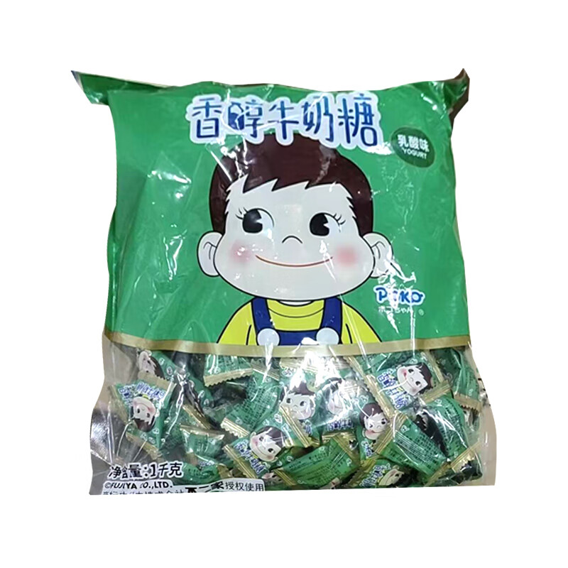 不二家香醇牛奶糖(乳酸味)1千克散装大包装儿童礼物糖果 休闲零食 喜糖