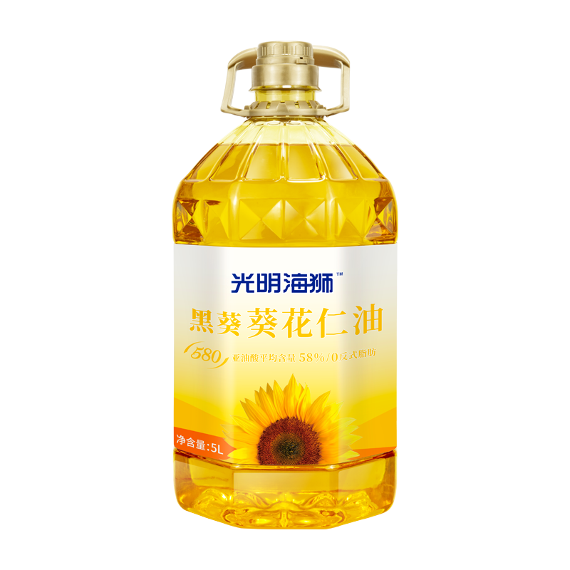 海狮小黑葵葵花仁油 食用油零反式脂肪酸 物理压榨一级5L装