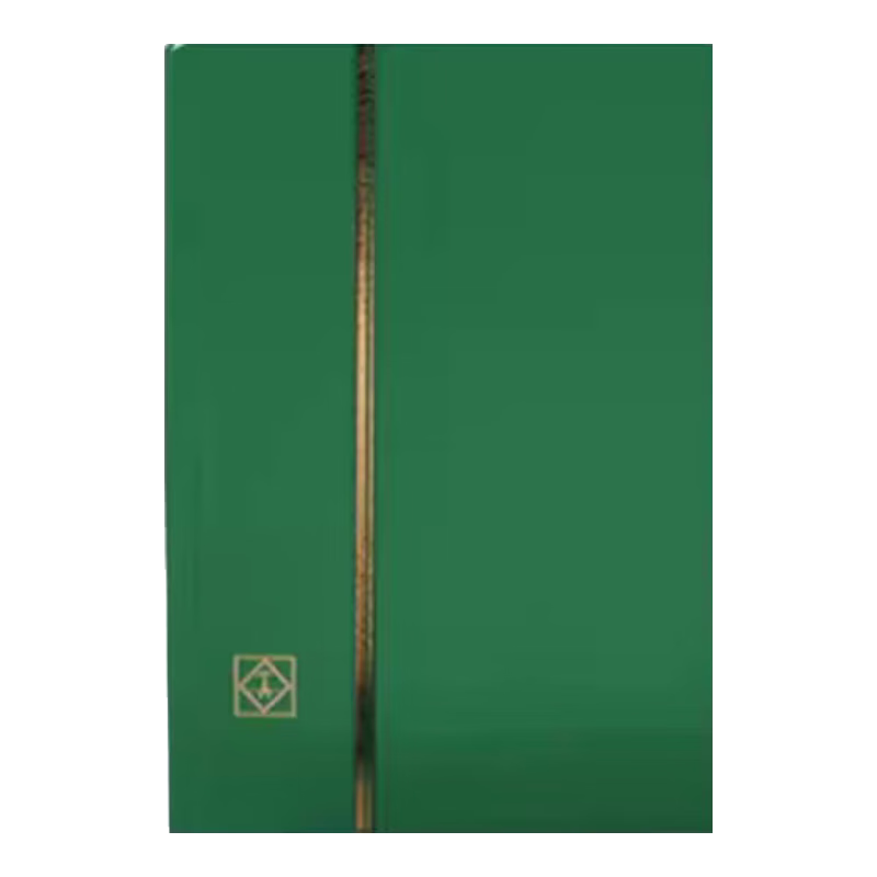 Lighthouselighthouse德國燈塔A4經(jīng)典32頁黑白底集郵冊空冊大容量郵票收藏冊 16張32頁綠色(黑底)