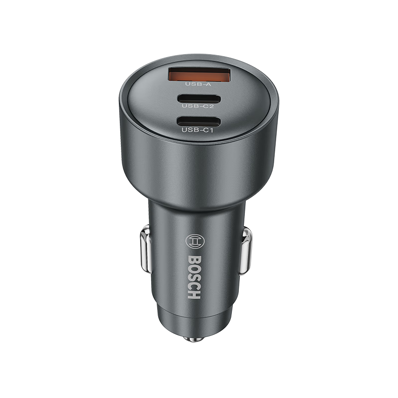 博世（BOSCH）SC500 車(chē)載充電器點(diǎn)煙器充電器車(chē)充一拖三點(diǎn)煙器轉換器車(chē)載快充 