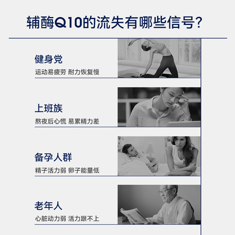 VEL诺蓝宝辅酶Q10胶囊备孕卵子质量进口还原型q10辅酶心脏养护 【强效护心】99%高纯辅酶*1盒