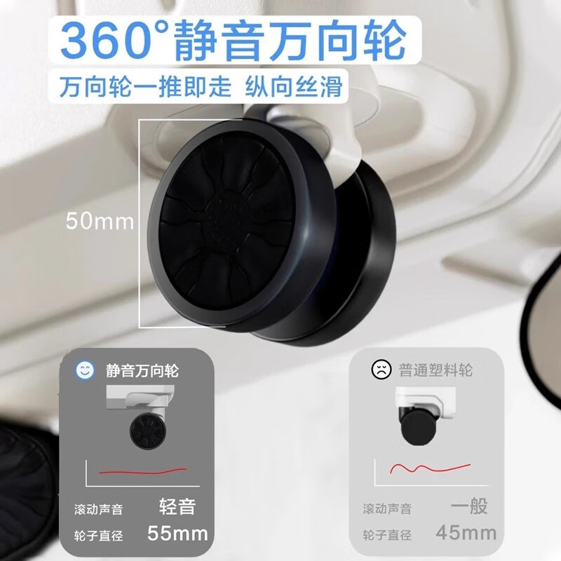 希尔顿行李箱男女大容量拉杆箱万向轮旅行箱密码登机箱托运箱皮箱子 灰色 22英寸 个人出行3-5天