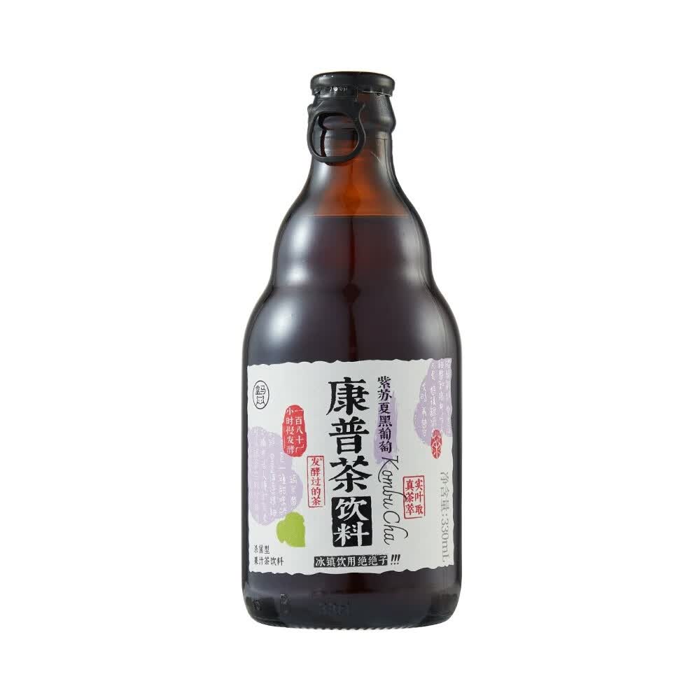 盒马紫苏夏黑葡萄柚子乌龙康普茶真茶萃取自然果香恒温发酵清爽饮料 紫苏夏黑葡萄康普茶330ml*6瓶