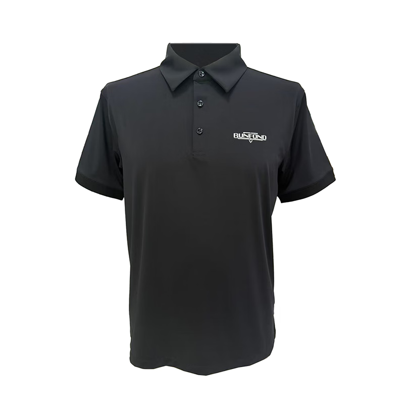 RUNFOND夏季速干短袖衫男士商务休闲运动翻领T恤透气吸汗快干 海军蓝 薄款 2XL