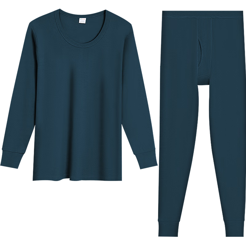 红豆内衣男7A抑菌升级秋衣秋裤纯棉套装圆领薄款打底保暖内衣
