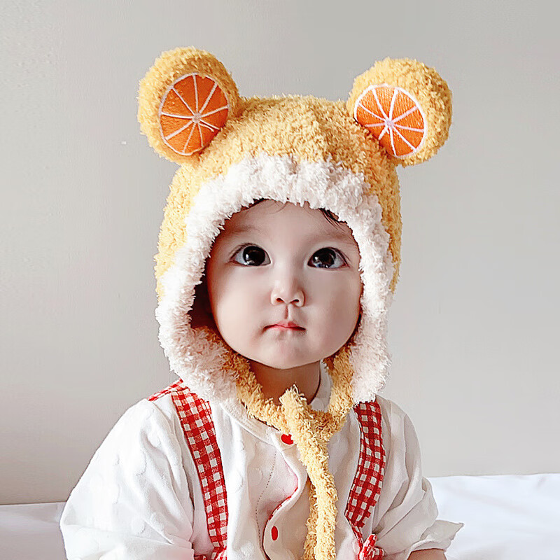 高端品质秋冬卡通儿童保暖帽加厚可爱宝宝水果帽卡通婴儿帽 c3224-1