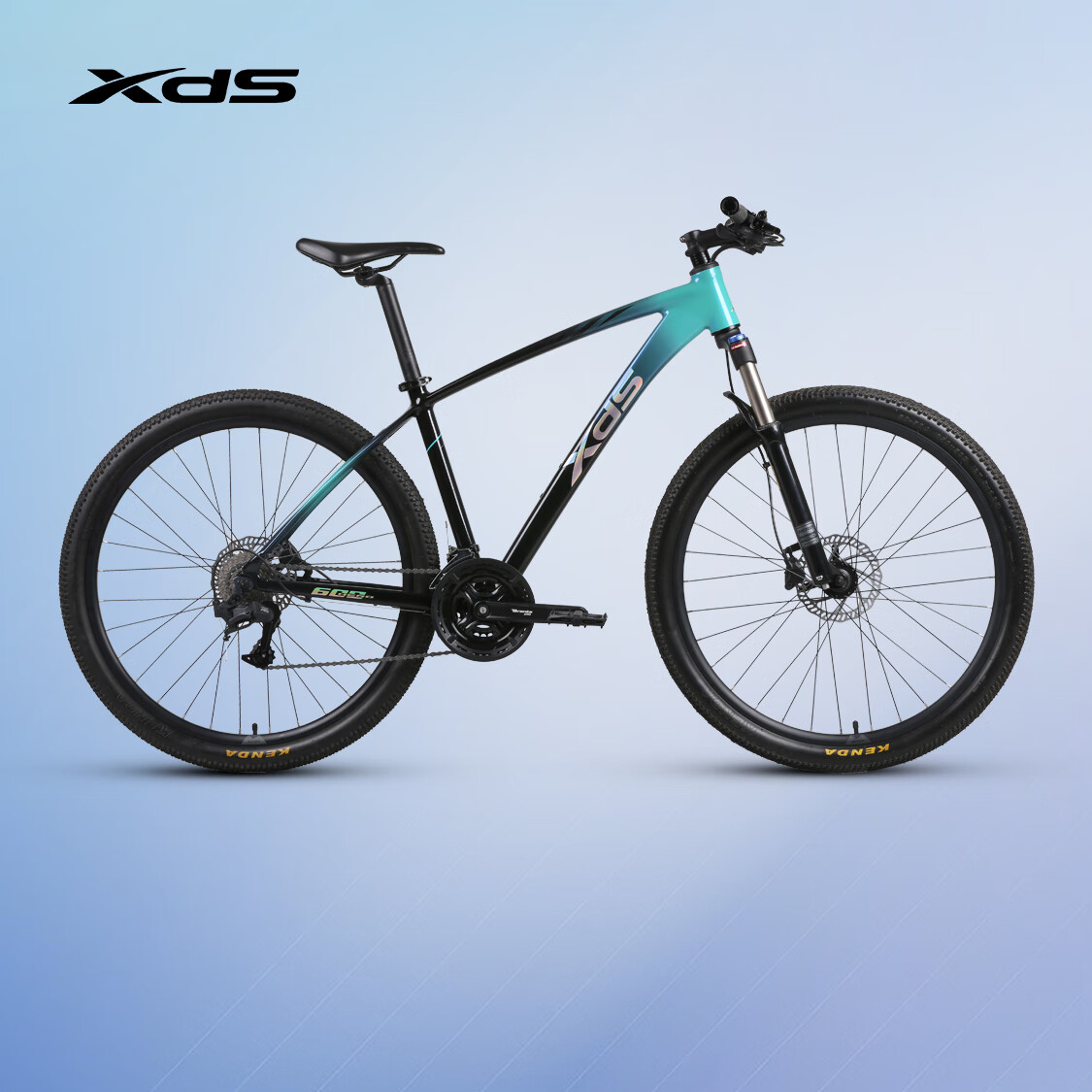 喜德盛山地自行车英雄600油压碟刹X6铝合金车架27.5轮径27速变速 暗夜群青17寸(身高170-185)