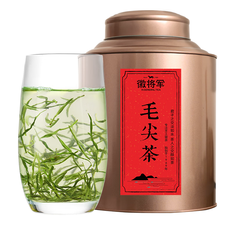 徽將軍綠茶特級(jí)毛尖茶2025新茶明前春茶嫩芽茶葉自己喝口糧茶500g