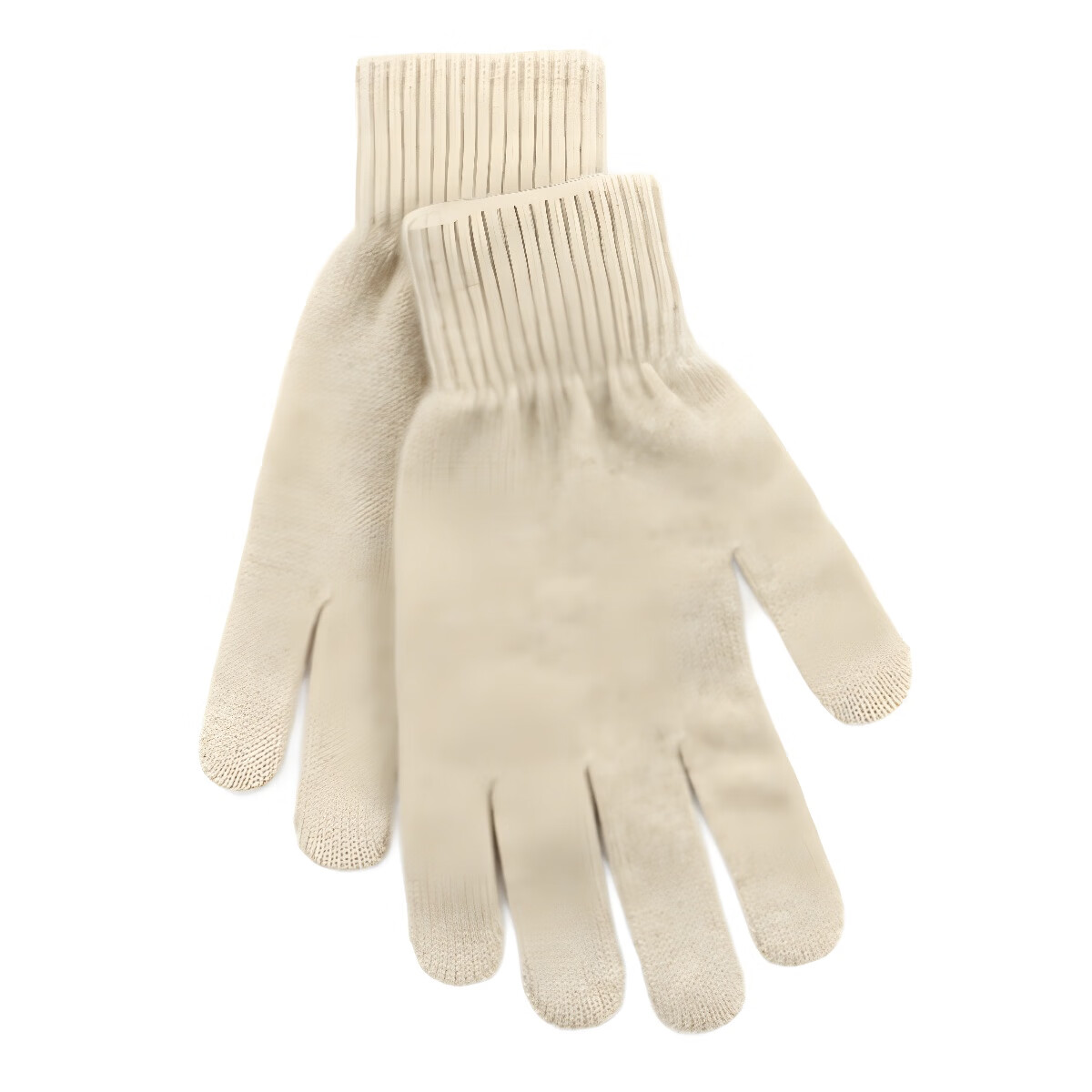 【厂家直发】鄂尔多斯市产男女同款五指头羊毛手套分指学生情侣毛 五指手套米色 双