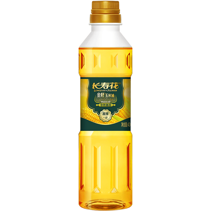 长寿花金胚玉米油 400ml 非转基因压榨一级 烘焙用油 家用食用油 粮油