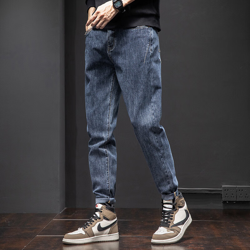 LEE KIDS2025年春夏新品美式直筒牛仔裤显高显瘦潮流直筒舒适百搭休闲港风 蓝色 28