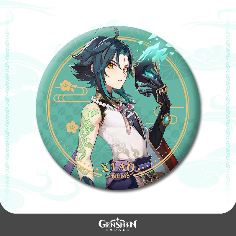 巧奈元訷主题系列人物徽章动漫马口铁吧唧胸针genshin 魈 背景款徽章