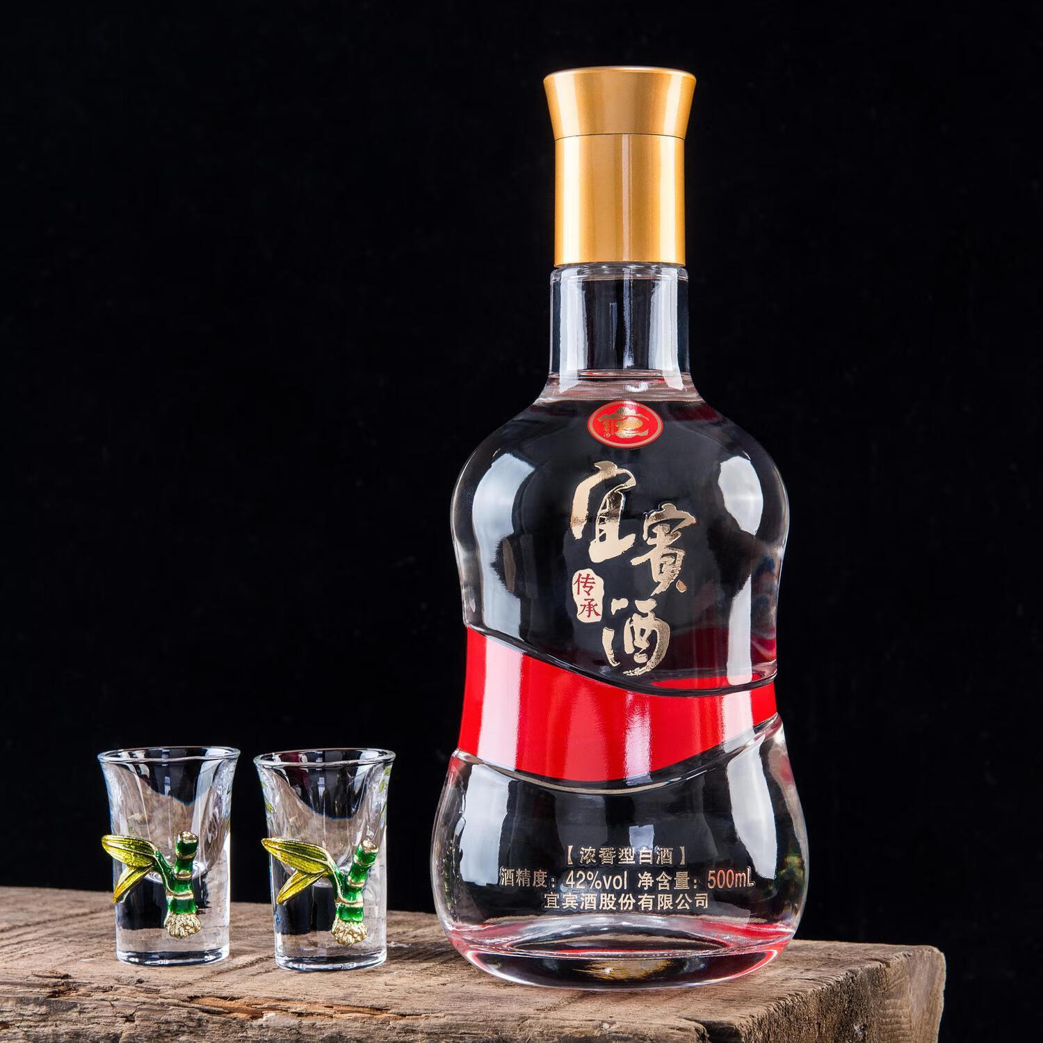 宜宾酒传承红福丨正宗浓香型白酒 纯粮高粱酒 名酒 礼物 伴手礼 纯粮 42度 500mL 1盒 丨拍二送礼袋