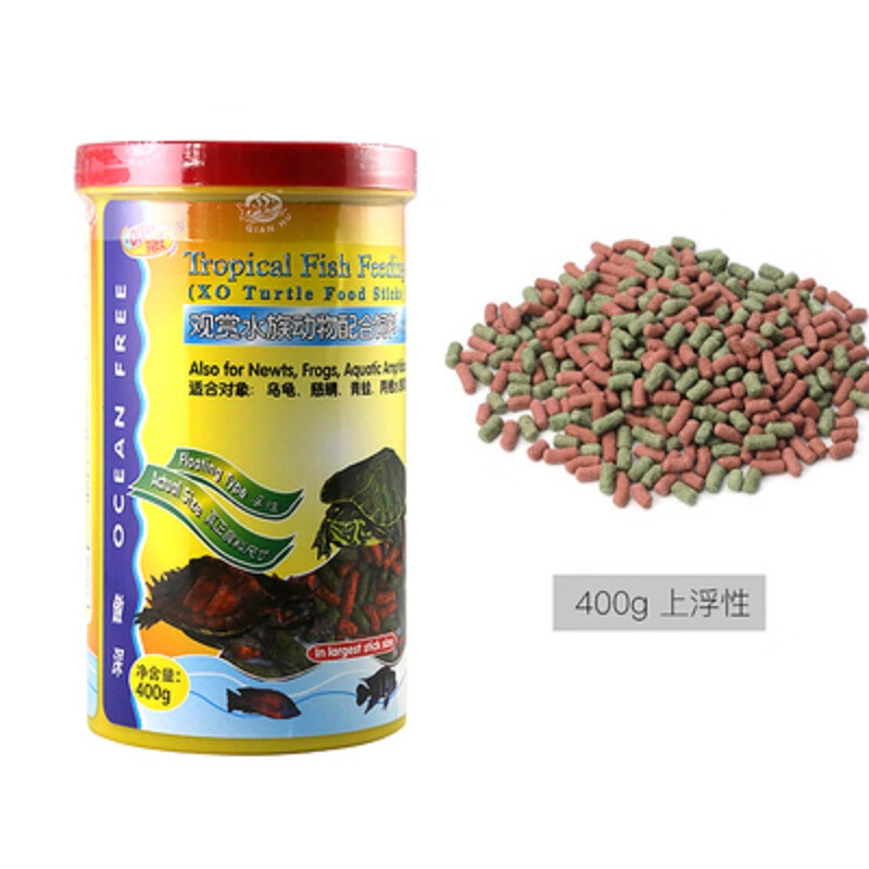 仟湖XO龜與慈鯛魚巴西龜糧豬鼻龜烏龜飼料草龜鱷龜飼料400克 XO龜糧400克1瓶