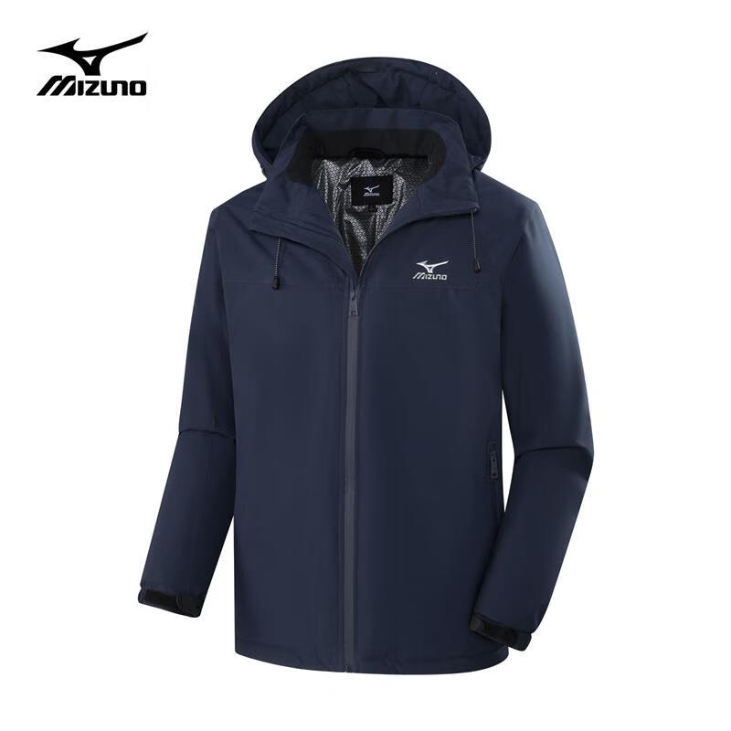 美津浓户外棉衣男棉服夹克外套连帽棉袄防风保暖登山棉袄 藏青 L