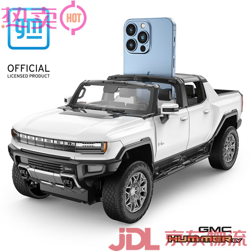 星輝（Rastar）悍馬1:16遙控汽車(chē)四驅越野賽車(chē)rc兒童玩具電動(dòng)男孩寶寶 1：16悍馬EV白色USB充電