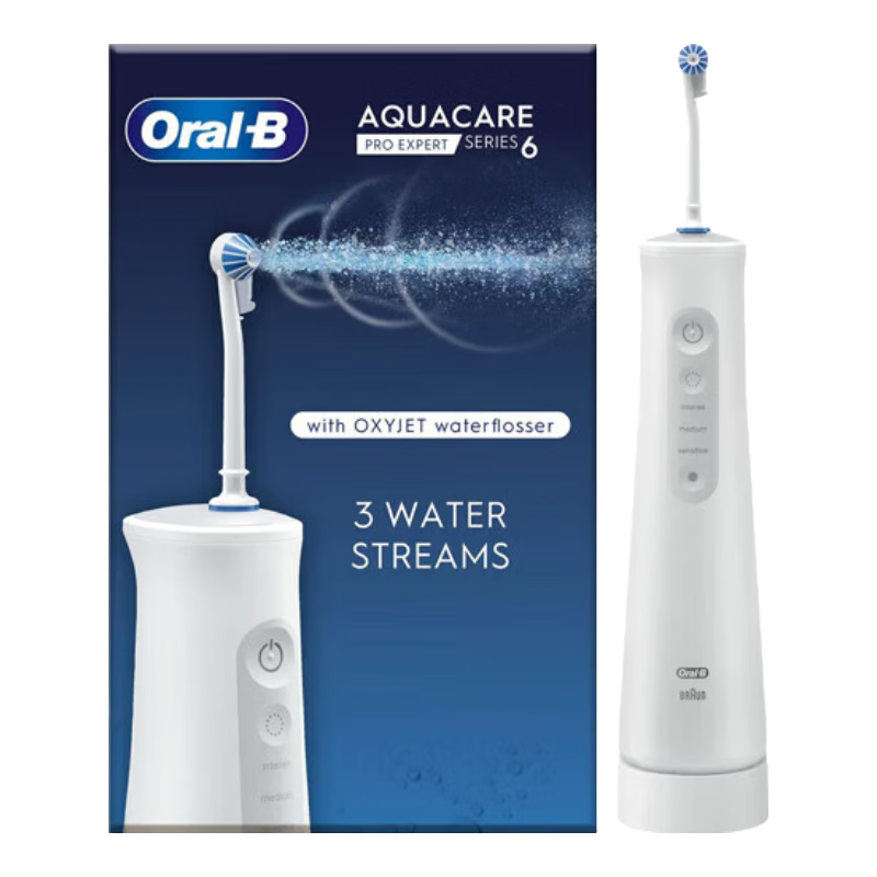 歐樂(lè)B（Oral-B）活力氧PRO6系水牙線深層清潔沖牙器洗牙器口腔護(hù)理健康好禮禮物 6系Pro版 （3個(gè)噴嘴）