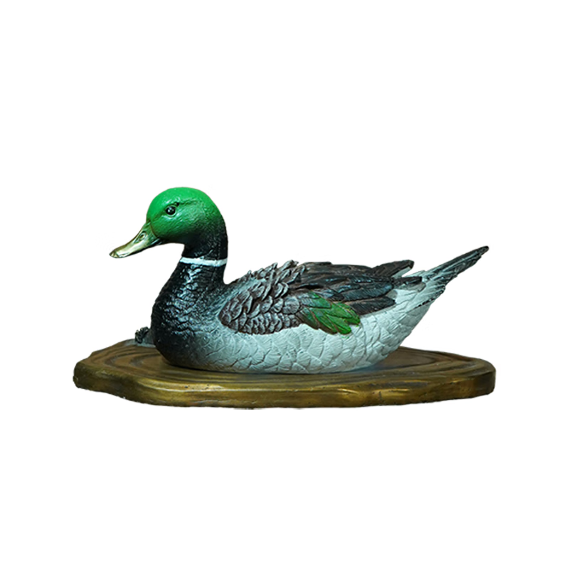 箐铜记全黄铜瑞鸭呈福香炉摆件家居客厅办公室茶室祝福礼品 瑞鸭呈福香炉B款+铜底座