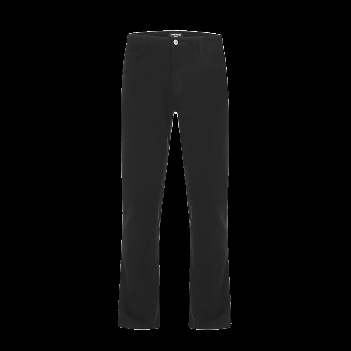 高街vibe裤子设计感黑色直筒纽扣牛仔裤男修身微喇叭cleanfit长裤