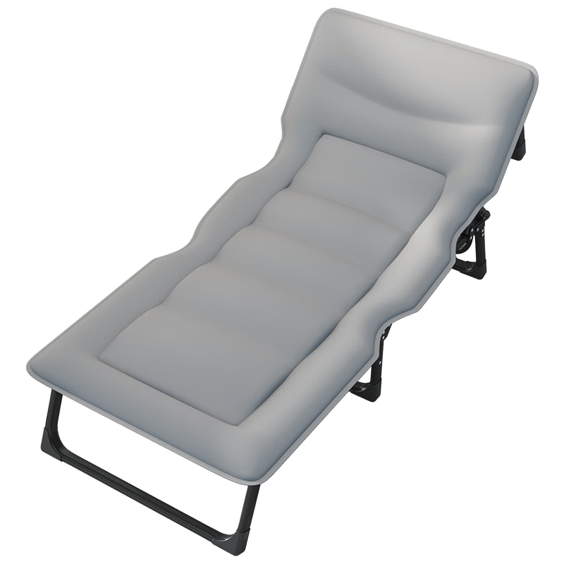 笕易家居折叠床办公室午睡床便携单人行军床陪护床180*60cm灰色