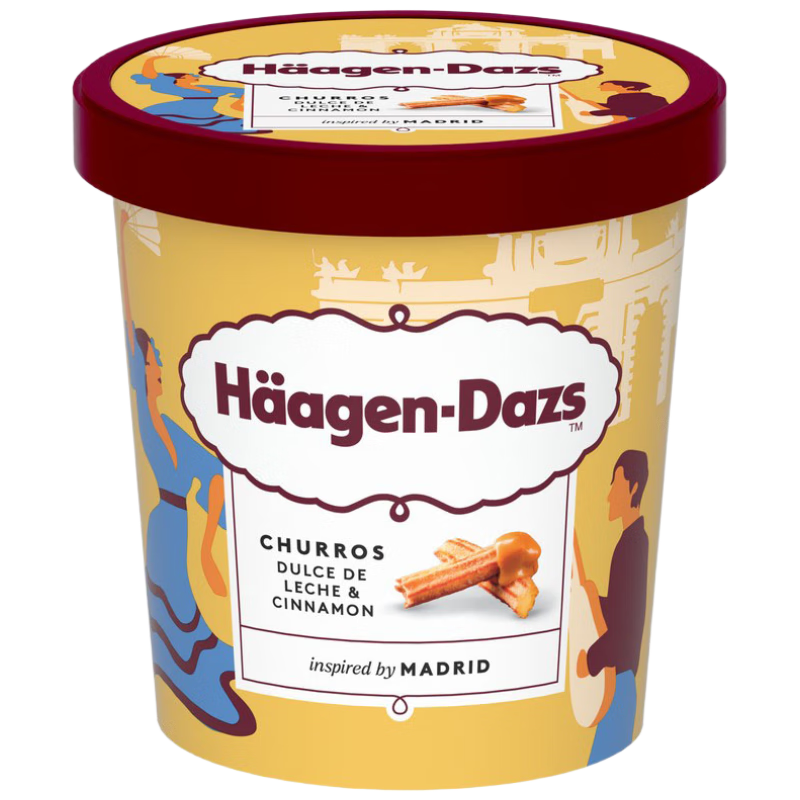 哈根達斯（Haagen-Dazs）吉拿棒風(fēng)味冰淇淋 420ml 大桶家庭裝冰激凌