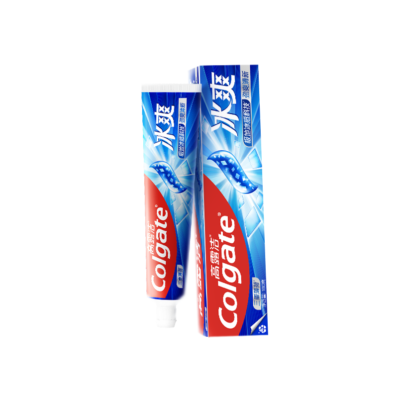 高露洁（Colgate）冰爽三重薄荷牙膏180g 10倍持久清凉感清新口气 新老包装随机发货